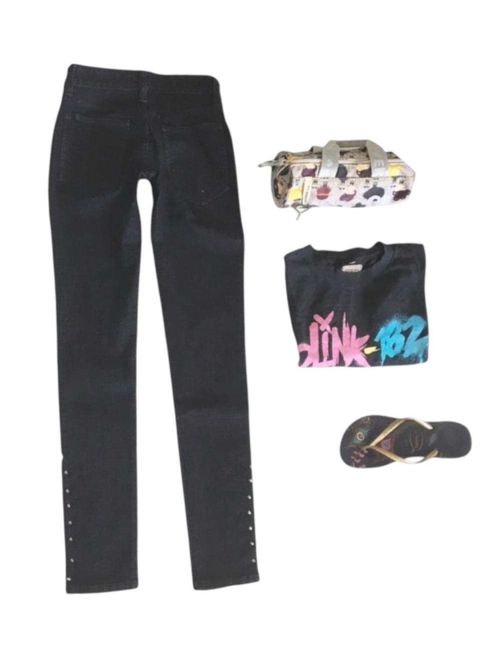 new LF Carmar ★ Stovepipe Studded Skinny Jean Jeans ★ Deep Dark Blue Denim ★ 24 - Picture 13 of 16